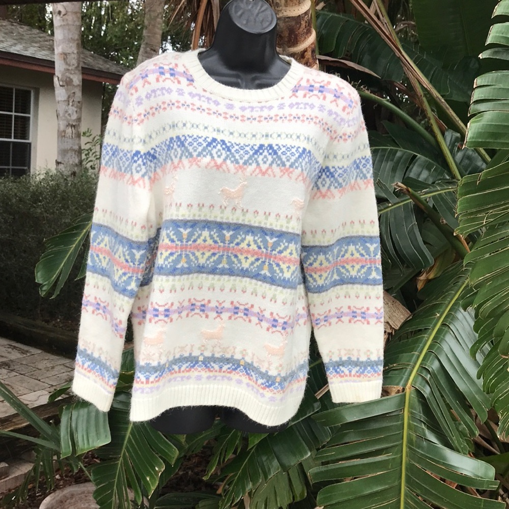 Fair Isle sweater with sequins